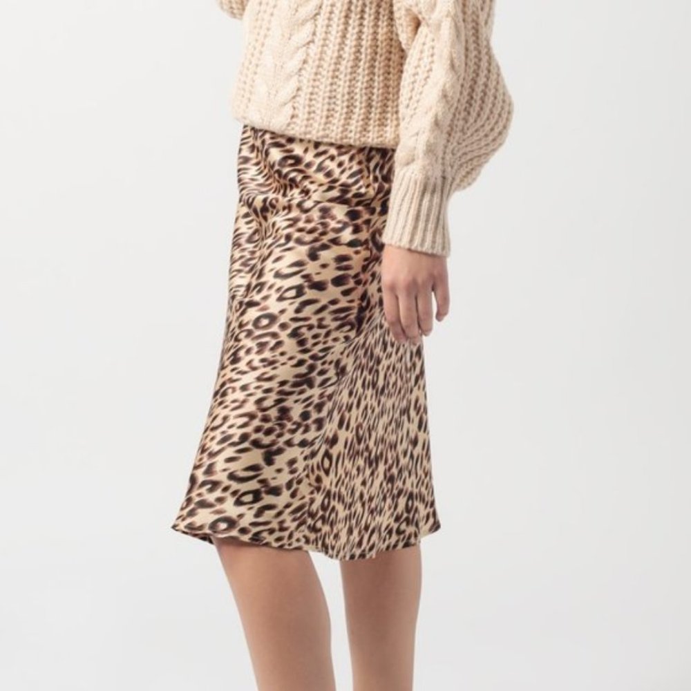Azalea leopard print skirt